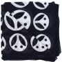 Pañuelo de algodón - abstracto 23 - círculos - antracita - blanco - Pañuelo cuadrado para el cuello