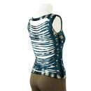 Shirt - Tie-Dye - ärmellos - Rücken mit cutouts - blau-schwarz-beige - Jersey