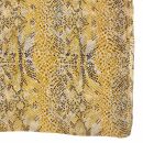 Sciarpa di seta - 50 x 70 cm - giallo-marrone - stampa animalier - sciarpa di seta