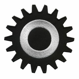 Patch - gear - bianco e nero 8 cm - toppa