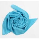 Sciarpa di cotone - blu-luce blu - foulard quadrato