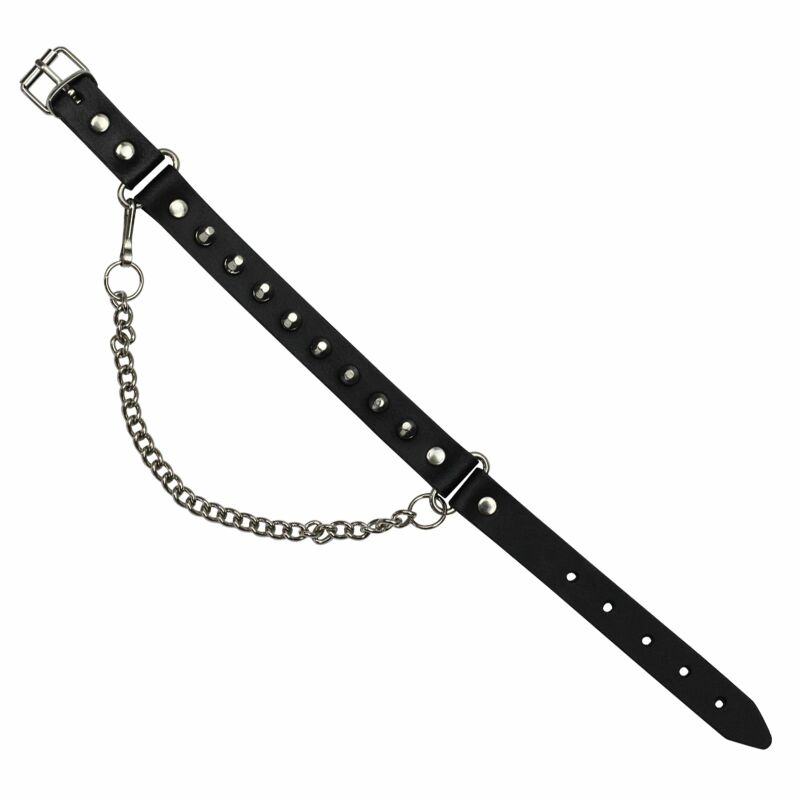 Catena di stivali in pelle - rivetti killer smussati - nero, 17,95 €