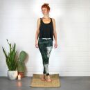 Leggings - Batik - Blocks - negro - verde-verde oscuro