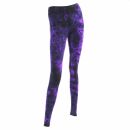 Leggings - Batik - Landscape - schwarz - lila