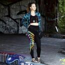 Leggings - Batik - Leaf - nero - multicolore - S/M