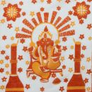 Bandana - Ganesha - Goa - Elefante - arancia - Fazzoletto...