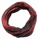 Tube scarf - loop scarf - 33 cm - black-red