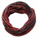 Tube scarf - loop scarf - 66 cm - black-red