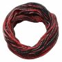 scaldacollo - Sciarpa ad anello - 66 cm - nero-rosso