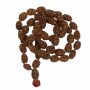 Catena di preghiera - Catena Mala - Catena da meditazione - Perline Rudraksha - Modello 05 - 2 Mukhi - 1/2 lunghezza