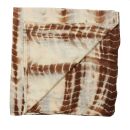 Baumwolltuch - Bamboo - braun tie dye - quadratisches Tuch