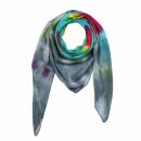 Cotton Scarf - Rainbow Spiral - tie dye - squared kerchief