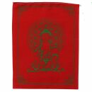 Bandiera di preghiera - Bandiera - Fiore della vita - Buddha - tessuto - circa 20 x 15 cm