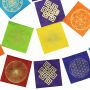 Bandiera di preghiera - Bandiera - Geometria Sacra - multicolore - colori Chakra - carta - circa 10,5 x 10,5 cm
