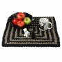 Felt Coaster - defect - Felt balls - Coasters for drinks - black - square - approx. 50 cm