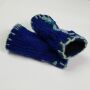 Armstulpen Wollstulpen Kinder Stulpen Handschuhe  Blumenmuster blau