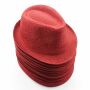 15x Trilby Hüte Hut Set 10 rot Fedora Posten Großhandel