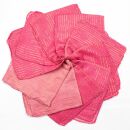 10x leichte Baumwolltücher Tücher B-Ware rosa pink rose Lurex gold Batik Baumwolle färben