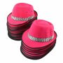23x Trilby SKA Hut - Set 09 - pink - Fedora kariert M/L