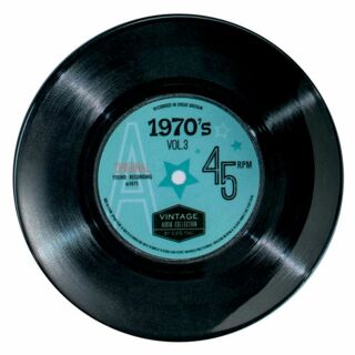 Piatto in melamina cm 17,7 - Singolo in vinile - Suoni degli anni 70 - Vintage Audio