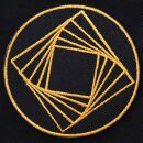 Patch - Hexahedron - Metatrons cube - sacred geometry - gold or silver - Patch