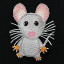 Parche - Ratón - ratoncito - gris - parche