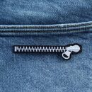 Aufnäher - Reißverschluss - Zipper - schwarz - Patch