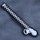 Aufnäher - Reißverschluss - Zipper - schwarz - Patch