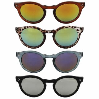 Round Sunglasses - Round Bridge 3 Dots - Retro - 5,5 cm diameter