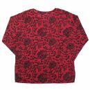 Hemd - Bluse - Oberhemd - Sommerhemd - Tunika - Lotusblüte Muster rot