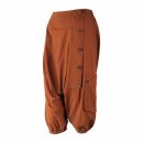3/4 Pantaloni harem unisex - bloomers - Sarouel con bottone davanti - Pantaloni Yogi - Pantaloni Cargo - marrone rossastro