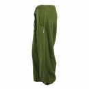 Unisex Haremshose - Aladinhose mit Holzknöpfen - Pumphose - Yogi Pants - olivgrün