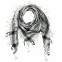 Kufiya - Keffiyeh - Calaveras con huesos grandes blanco - negro - Pañuelo de Arafat