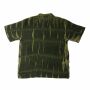 Camisa de hombre - Camisa de vestir - Cuello alto - Cuello mandarín - Manga corta - verde - mirada agrietada