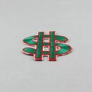 Patch - Dollar - sign - green red - Patch
