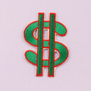 Aufnäher - Dollar - Zeichen - grün rot - Patch