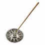 Incense stick holder - Bowl - Ornamentation - silver - Sun