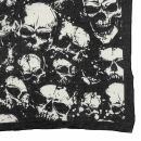 Pa?uelo de algodón - Gótico Skull - calaveras funerarias - negro-blanco - tela cuadrada