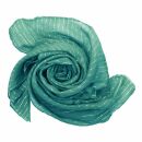 Sciarpa di cotone - verde - verde scuro lurex argento - foulard quadrato