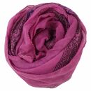 Cotton Scarf - Indian pattern 1 - magenta - squared kerchief