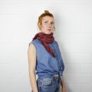 Cotton Scarf - Indian pattern 1 - bordeaux black 85x85 cm - squared kerchief