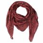 Cotton Scarf - Indian pattern 1 - bordeaux black 85x85 cm - squared kerchief