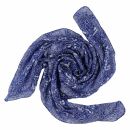 Cotton Scarf - Indian pattern 1 - dark blue white 90x90...