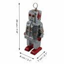 Robot - Robot de hojalata - robot mediano - Space Robot - gris - Juguete de lata