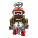 Robot - Robot with drum - gold - tin robot
