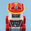 Robot - Fire Man - red - tin robot