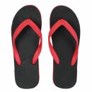 Bathing sandals black-red bath slippers toe separators...