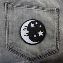 Patch - Moon - Crescent moon - black and white - patch