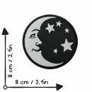 Aufnäher - Mond - Mondsichel - schwarz-weiß - Patch