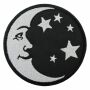 Patch - Moon - Crescent moon - black and white - patch